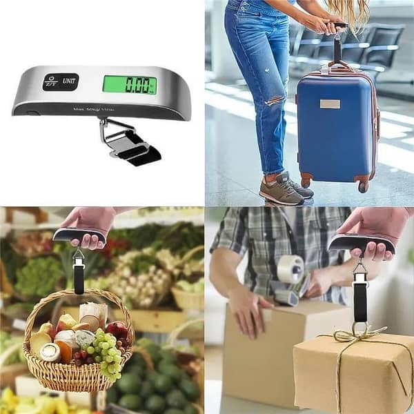Digital Luggage Scale,3 Pack Luggage Weight Scale,110LB Handheld Digital Hanging Scales,Baggage Scale with Backlit LCD Display,Portable Suitcase Weight Scale with Hook for Travelers,Battery Included