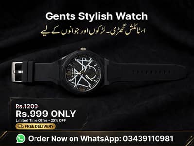⌚gents stylish watch  delivery free all Pakistan