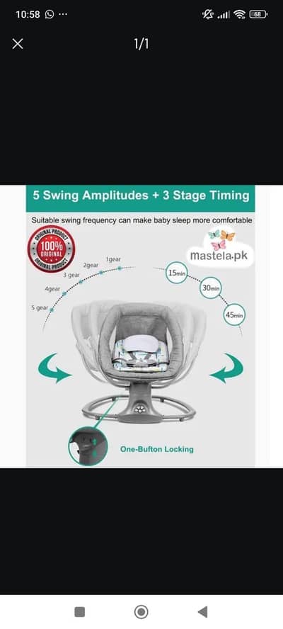 Mastela bouncer baby swing electric