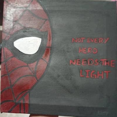 Hand-Painted Spider-Man Canvas Wall Art