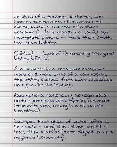 hand written assignments