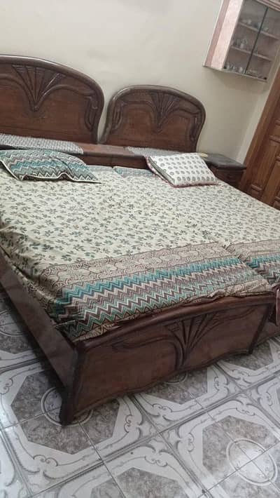 2 Single bed Set with Dressing table