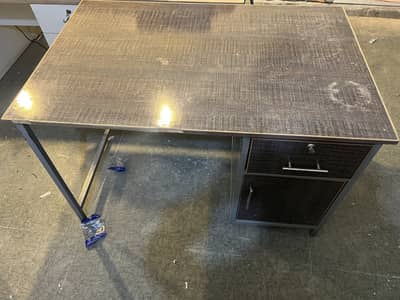 Steel Table with Wooden Sheet