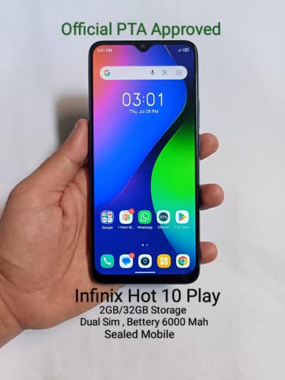 Infinix Hot 10 Play PTA Approved (Sealed Mobile)