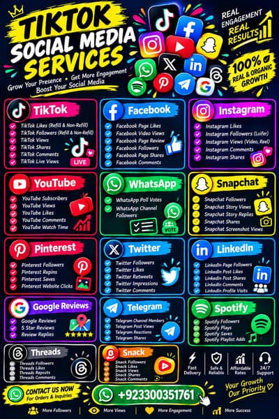 We provide Paid Services to boost All social media platforms