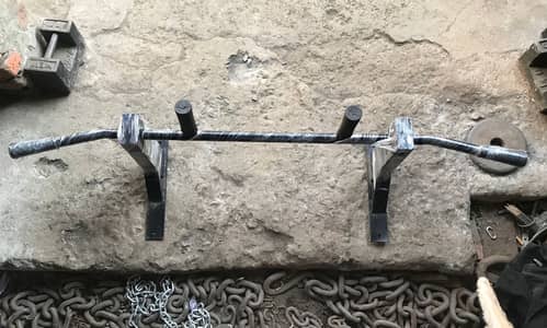 Heavy Duty Curved Barbell Rod / Olympic Curl Bar with Wall Mount