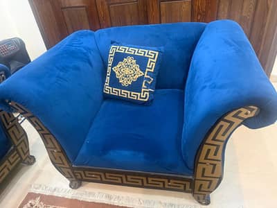 Used Sofa Set with Curtain Set – Good Condition