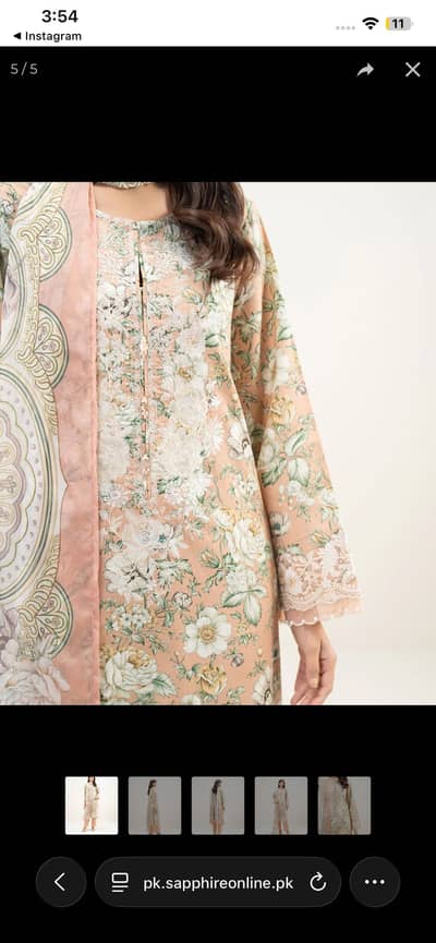 Sapphire 3 PIECE - EMBROIDERED LAWN SUIT
