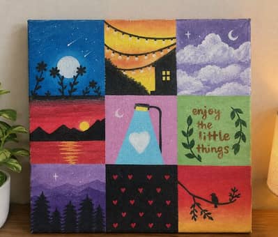 Handmade Canvas Wall Art | 12x12 Inch Painting