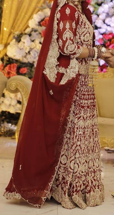 Bridal Red Lehenga | Heavy Golden Embroidery
