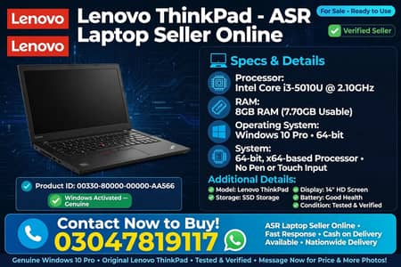 Lenovo ThinkPad i3 5th Generation