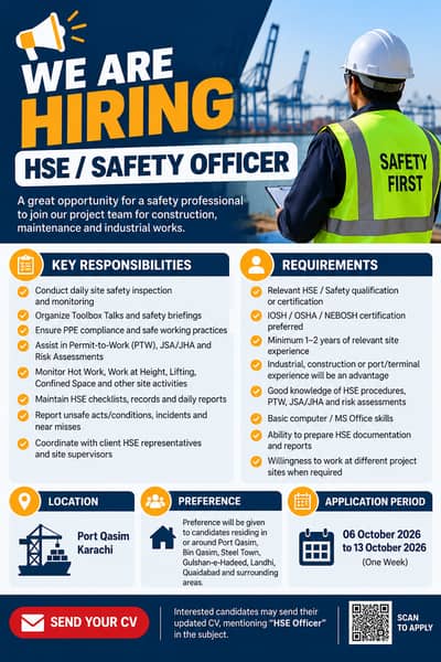 HSE / SAFETY OFFICER