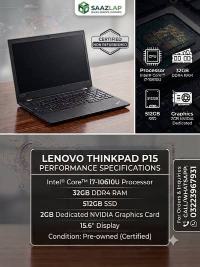 Lenovo Thinkpad P15s i7/10th 32gb/512SSD Urgent sale