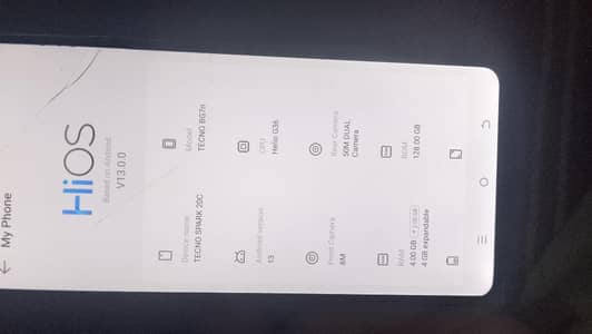 Techno spark 20C 8GB Ram 128GB ROM -PTA Approved