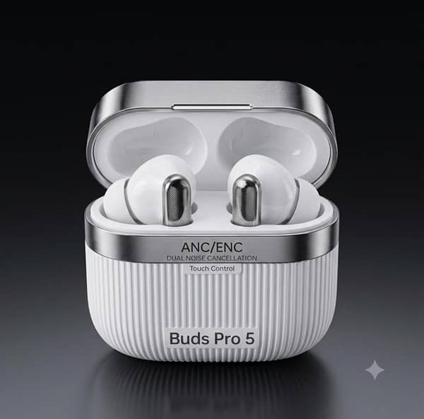 Buds Pro 5 TWS Bluetooth Earbuds – Wireless Earphones with Portable Charging Case