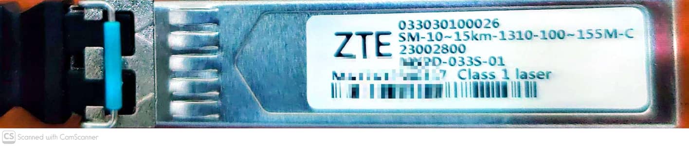 ZTE Original Optical SFP Transceiver SM-10-15KM-1310-100-155M-C