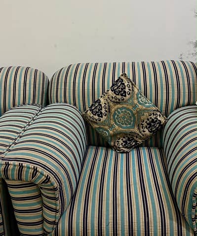 8 Seater Sofa Set (3+3+2) with Cushions – Used – Good Condition