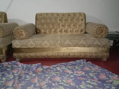 6 seater velvet fabric sofa with moltyfoam 10/10 condition