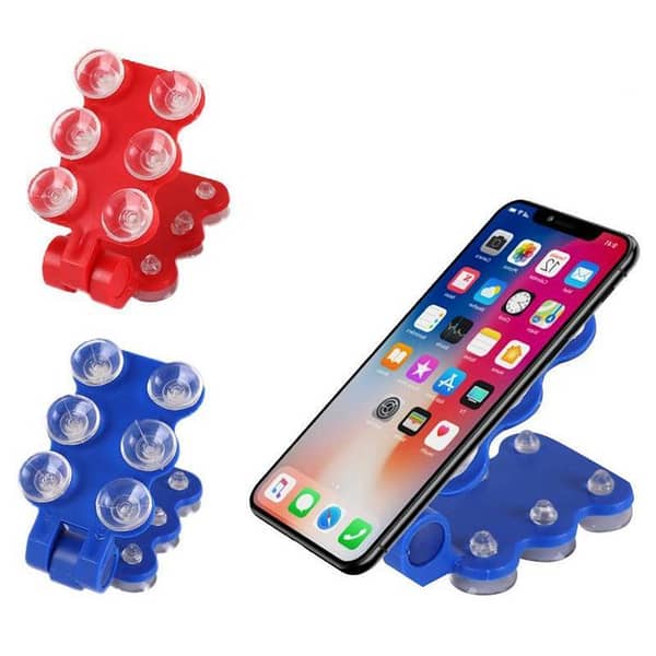 Universal Double-Sided Magic Suction Cup Mobile Holder – 360 Degree Foldable Desktop & Car Mount Stand