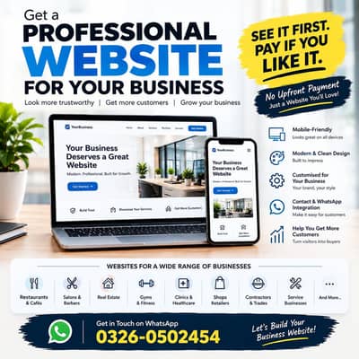 Professional Website for Your Business – Pay Only If You Like It