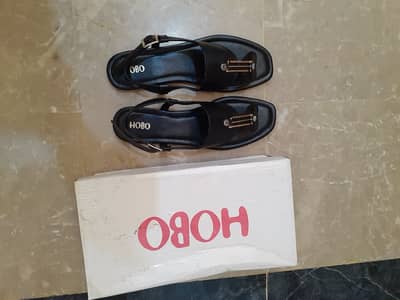 Hobo Black Flat Sandals for Women, Like New
