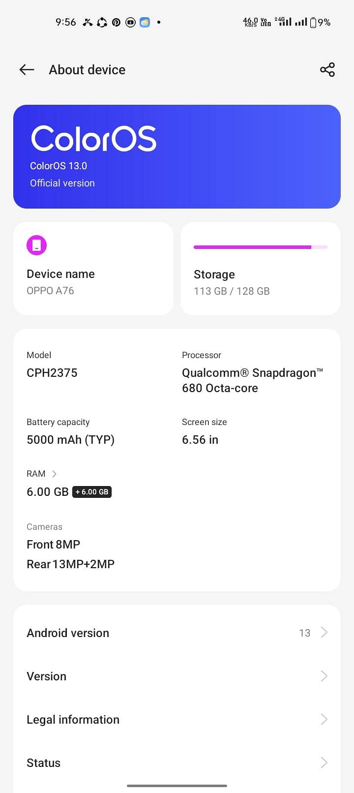 OPPO A76 2