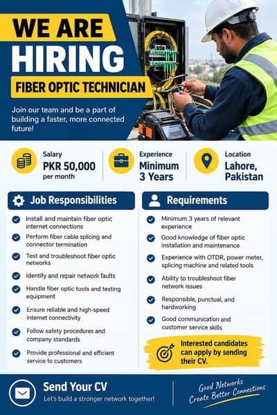 fiber optic installer.