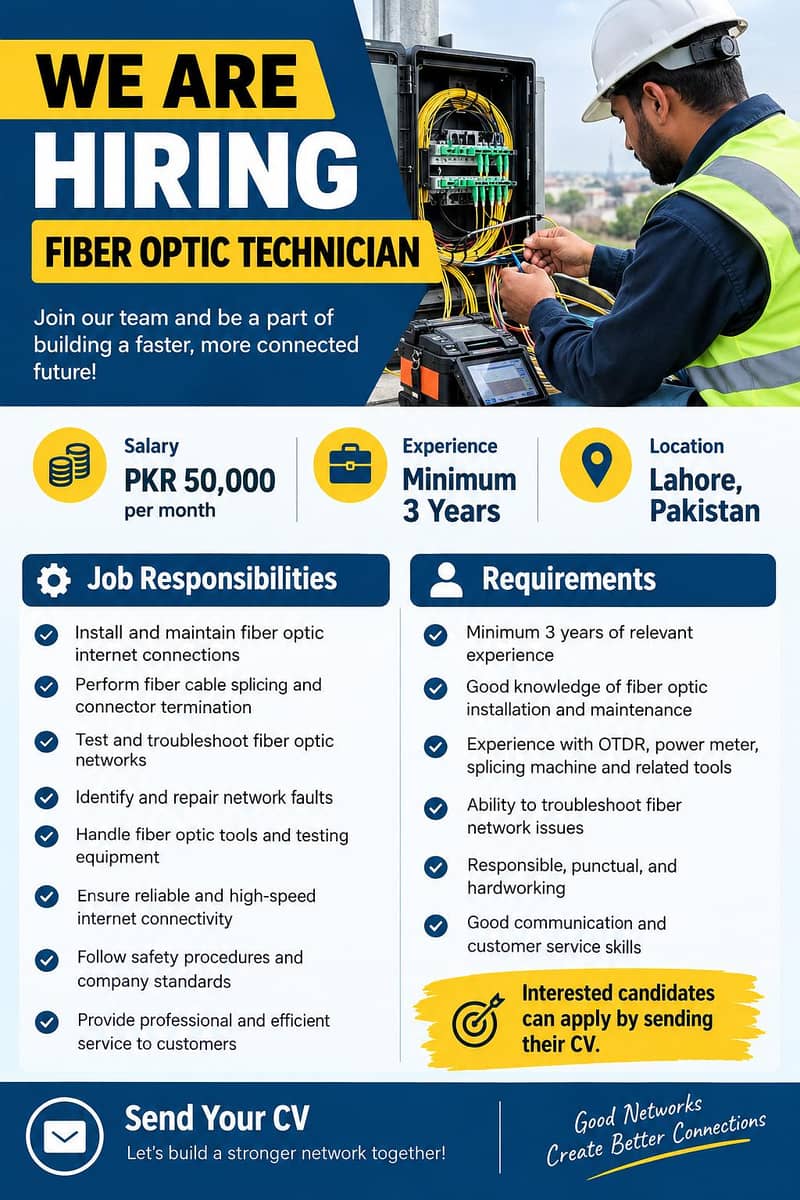 fiber optic installer. 0
