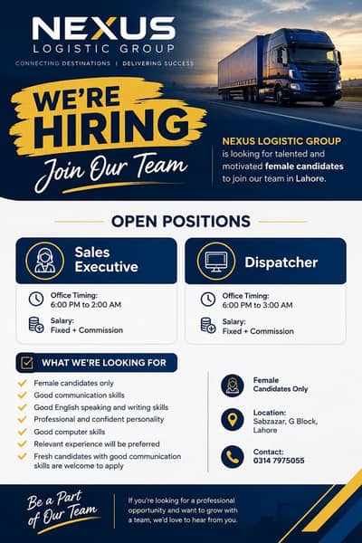 Nexus Logistics Group female candidate Hiring