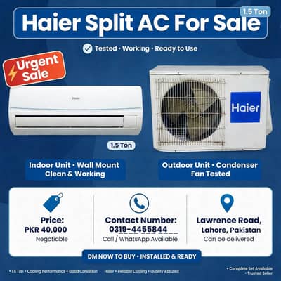 haier  ac chil colling condition 10/10