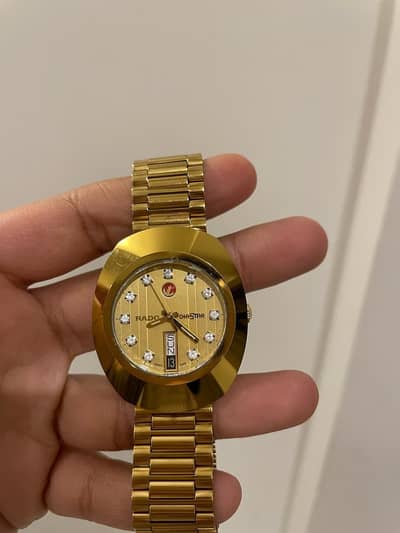 Original Rado DiaStar 636.0313. 3 – Mint Gold – Diamond Markers