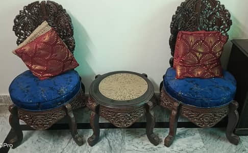 solid wood chinoti bedroom chair set with coffee table