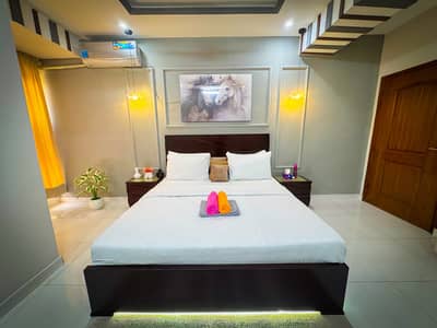 Daily basis 1 BHK furnished Luxurious apartment available in Bahria town