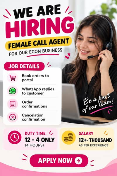 Female Call Operator Required