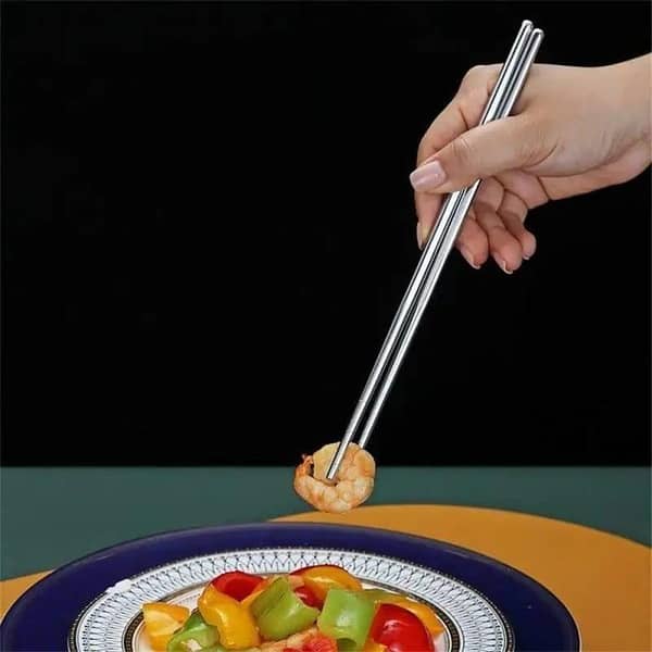 Stainless Steel Chopsticks 1 pairChinese chopsticks Sushi Sticks Noodles Rolls Food Chopsticks-Tableware Kitchen Tool Portable Reusable