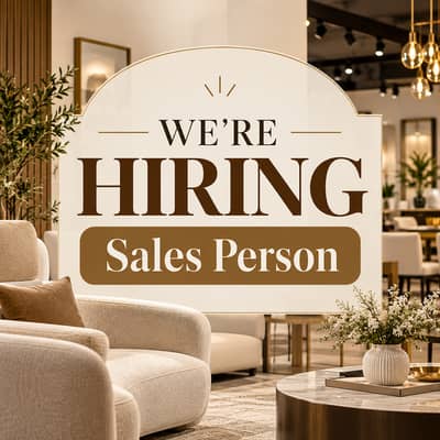 Salesperson Required for Furniture Showroom