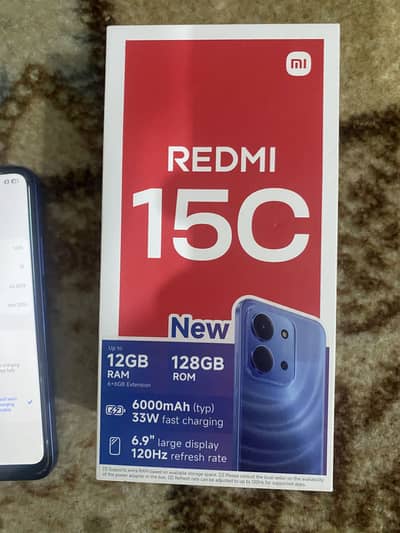 Redmi 15c 6+6/128 With 6 Month Warranty