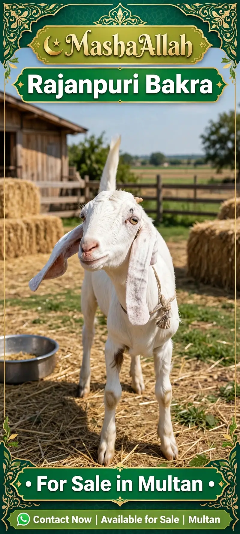 MashaAllah Rajanpuri Bakra 8 Months For Sale - Multan - Healthy Active — photo 5