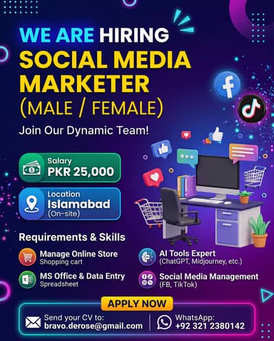 Social media Marketer Required
