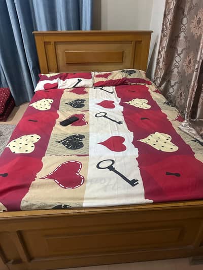 Single Bed with Spring mattress.