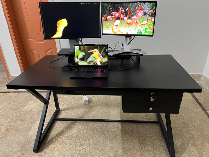 Large 57" Custom Gaming/Computer/Study/Work Desk with Drawers & Stand 1