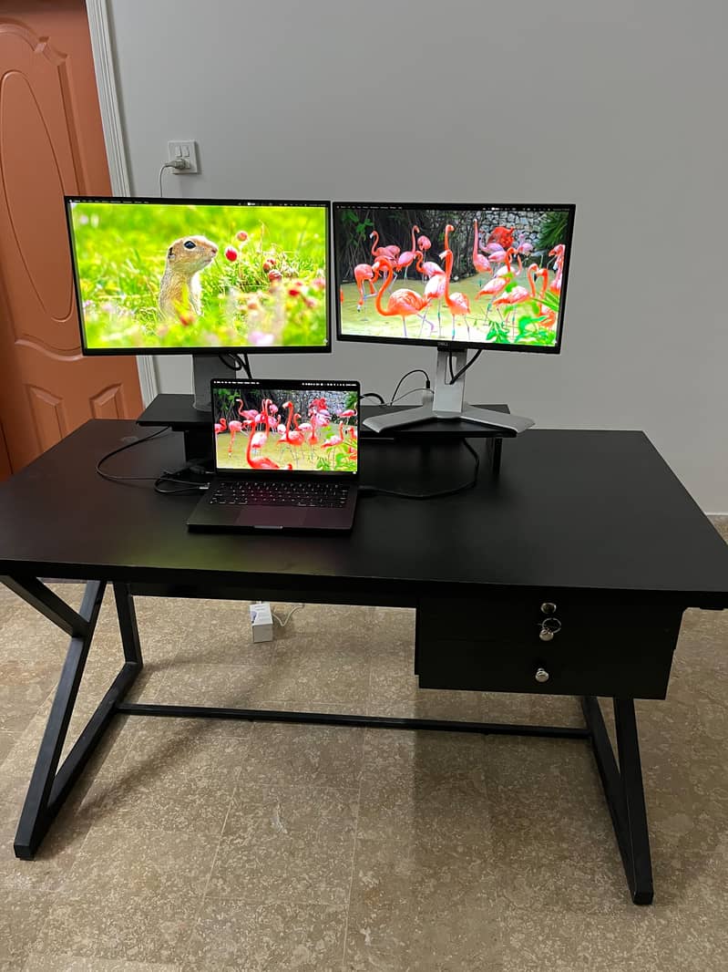 Large 57" Custom Gaming/Computer/Study/Work Desk with Drawers & Stand 2