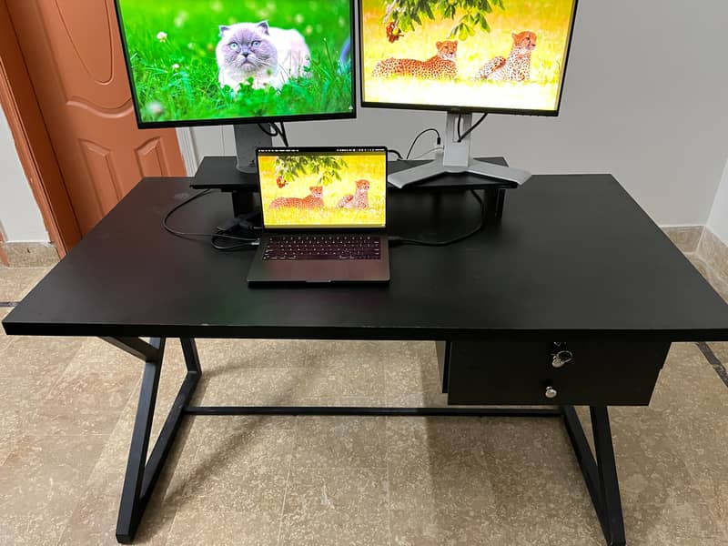 Large 57" Custom Gaming/Computer/Study/Work Desk with Drawers & Stand 8