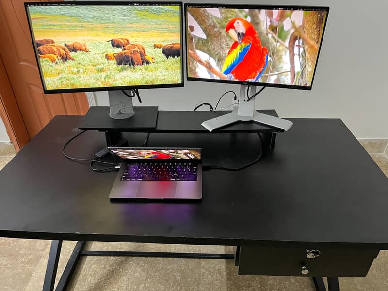 Large 57" Custom Gaming/Computer/Study/Work Desk with Drawers & Stand 9