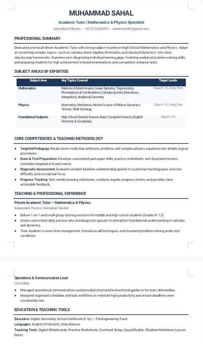 Online Tutor