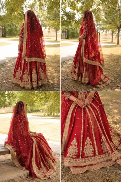 Red bridal dress