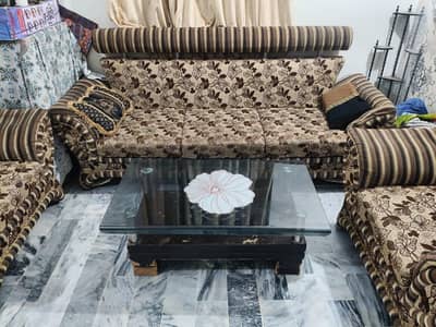 5 SEATER SOFA SET WITH TABLE