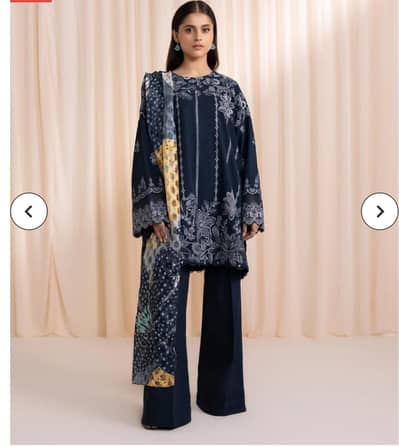 Sapphire Signature 3 piece stitched suit embroidered chicken kari