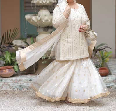 Garara and short shirt with dupatta