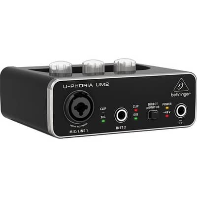 Behringer U-PHORIA UM2 2×2 USB Audio Interface